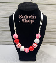 Load image into Gallery viewer, Valentine's Bubblegum Bead Necklaces
